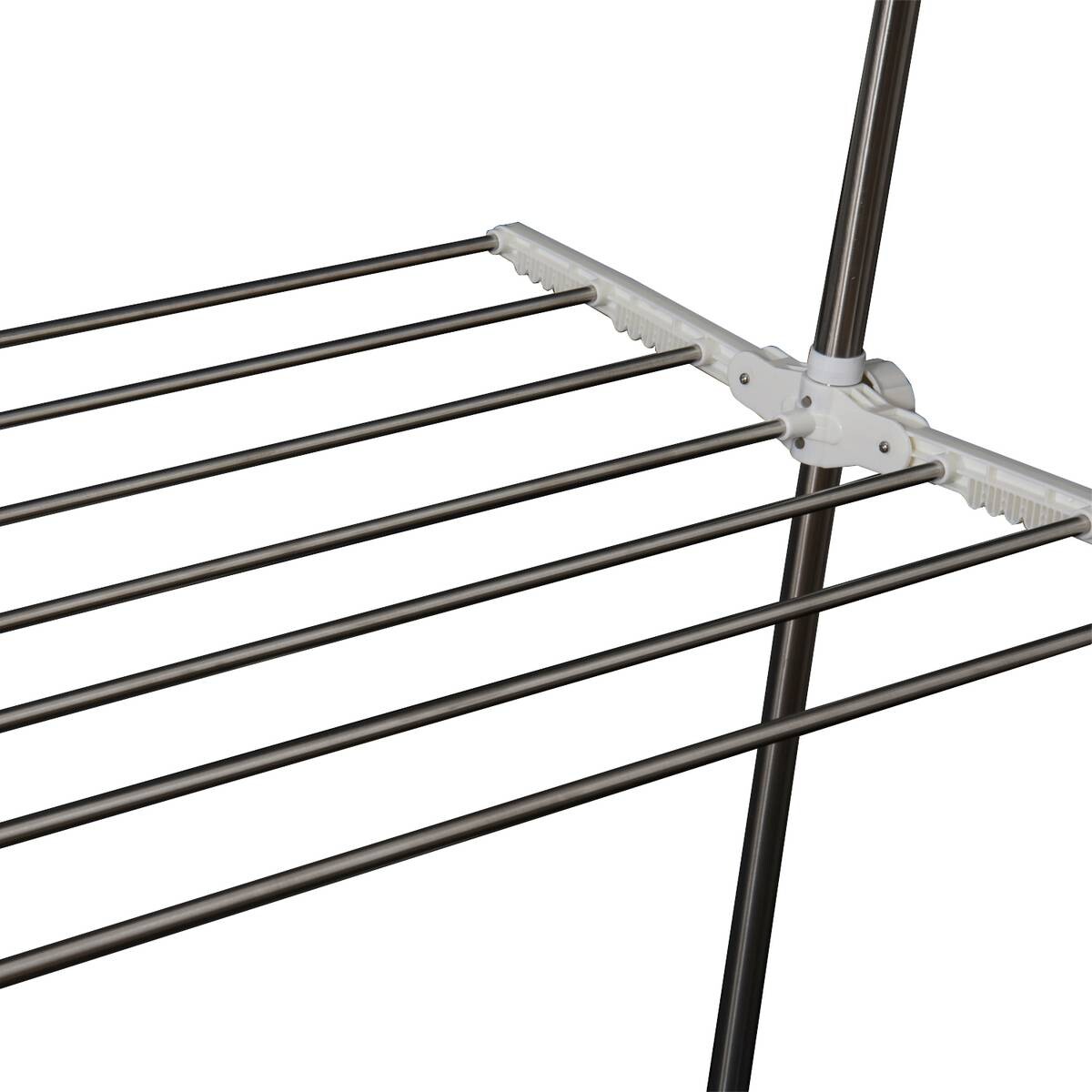 HOMCOM Turmwäscheständer silber Edelstahl H/T/L: ca. 154x62x136 cm