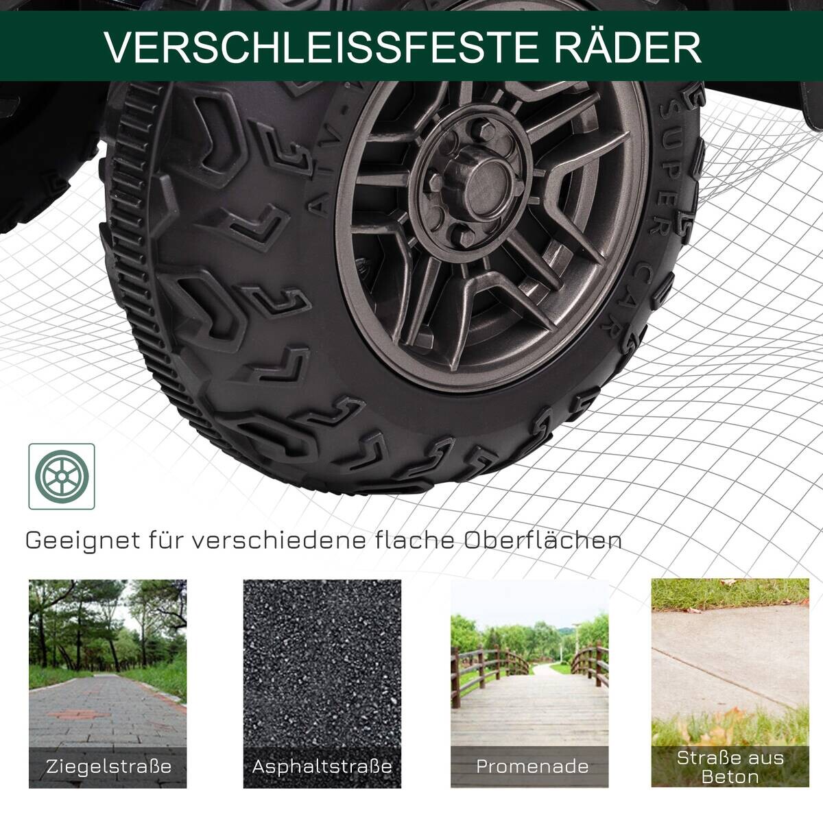 HOMCOM Kinderauto schwarz B/H/L: ca. 45x88x50 cm