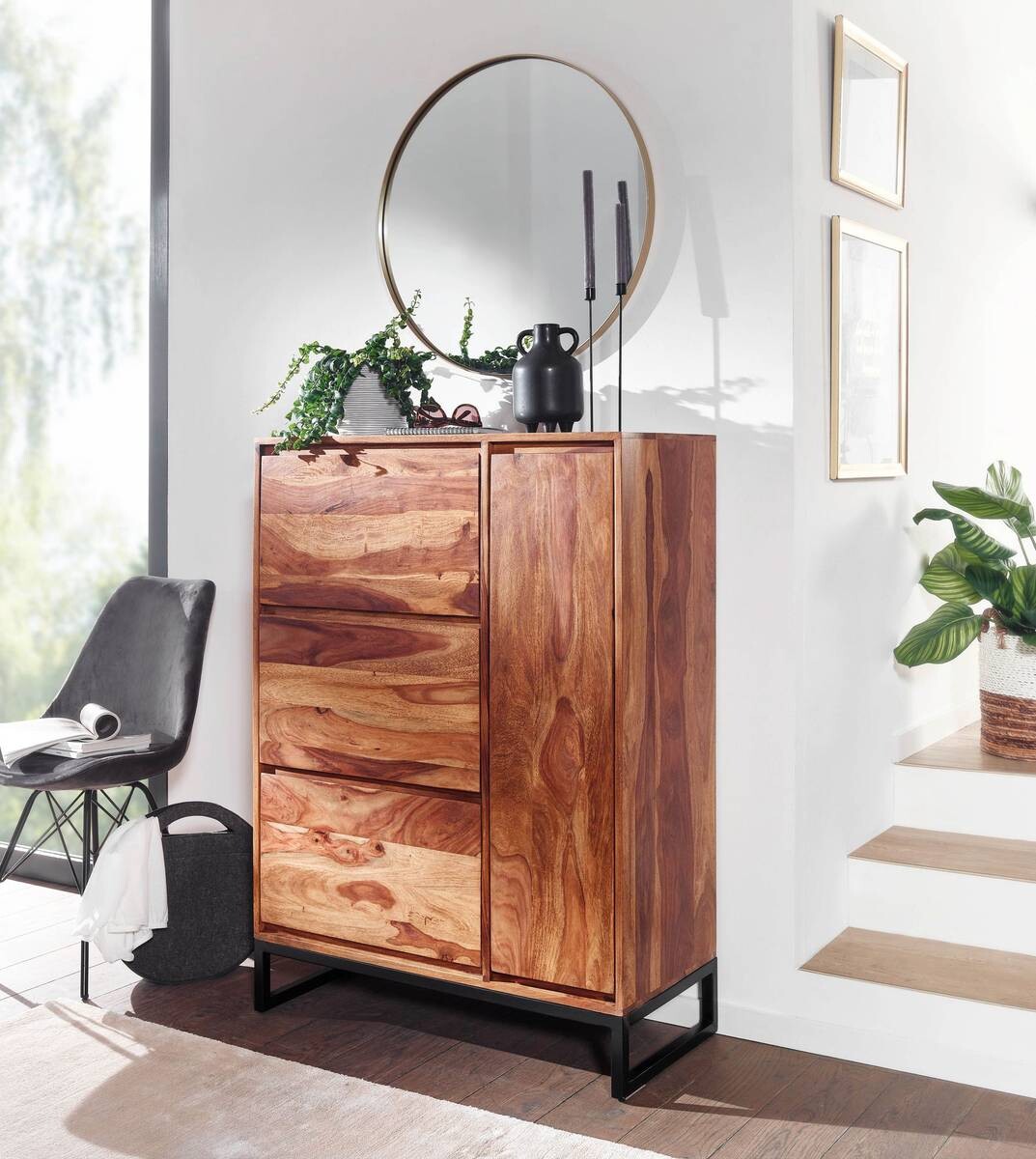 Schuhschrank rosenholz Nachbildung B/H/T: ca. 40x120x88 cm