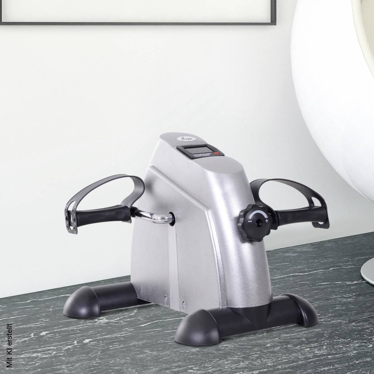 HOMCOM Pedaltrainer silber Metall B/H/T: ca. 39x31x40 cm