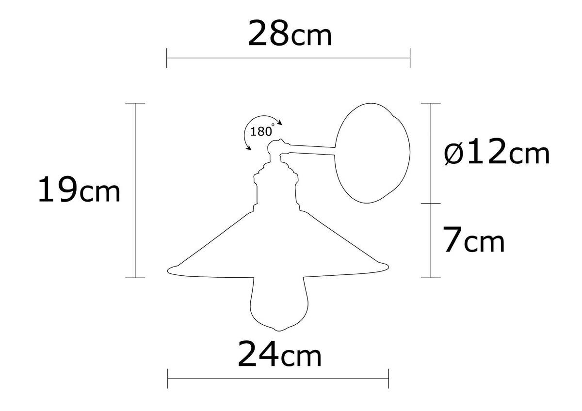 Opviq Wandleuchte Berceste bronze Eisen B/H/T/L/D: ca. 24x20x24x24x24 cm E27 1 Brennstellen