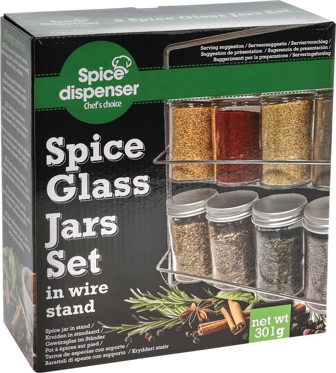 Gewürzregal transparent Glas