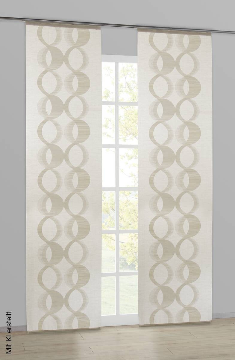 POCOline Schiebevorhang Martina beige B/L: ca. 60x245 cm