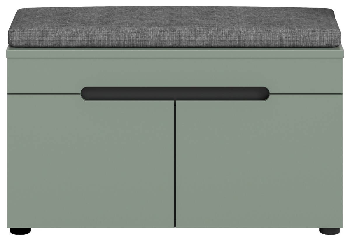 Sitzbank Canu grün basaltgrau Nachbildung B/H/T: ca. 80x45x37 cm