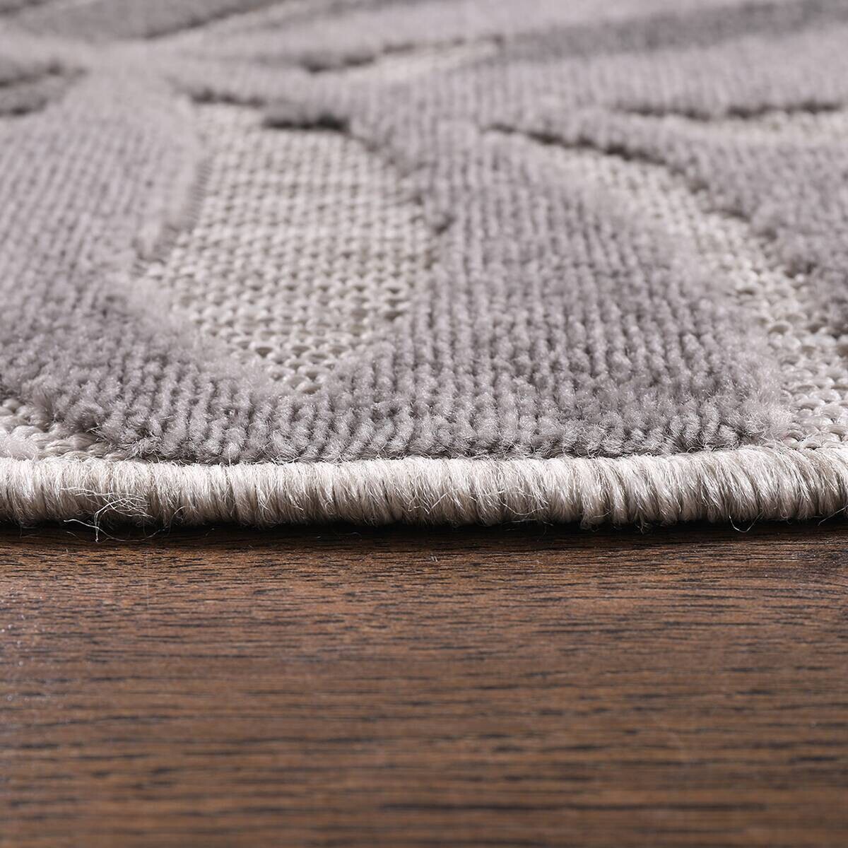 Sanat Outdoorteppich FLORAL grau B/L: ca. 120x120 cm