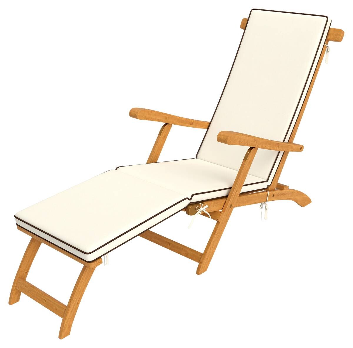 Outsunny Gartenliege taupe Polyester B/H/L: ca. 54x86x155 cm