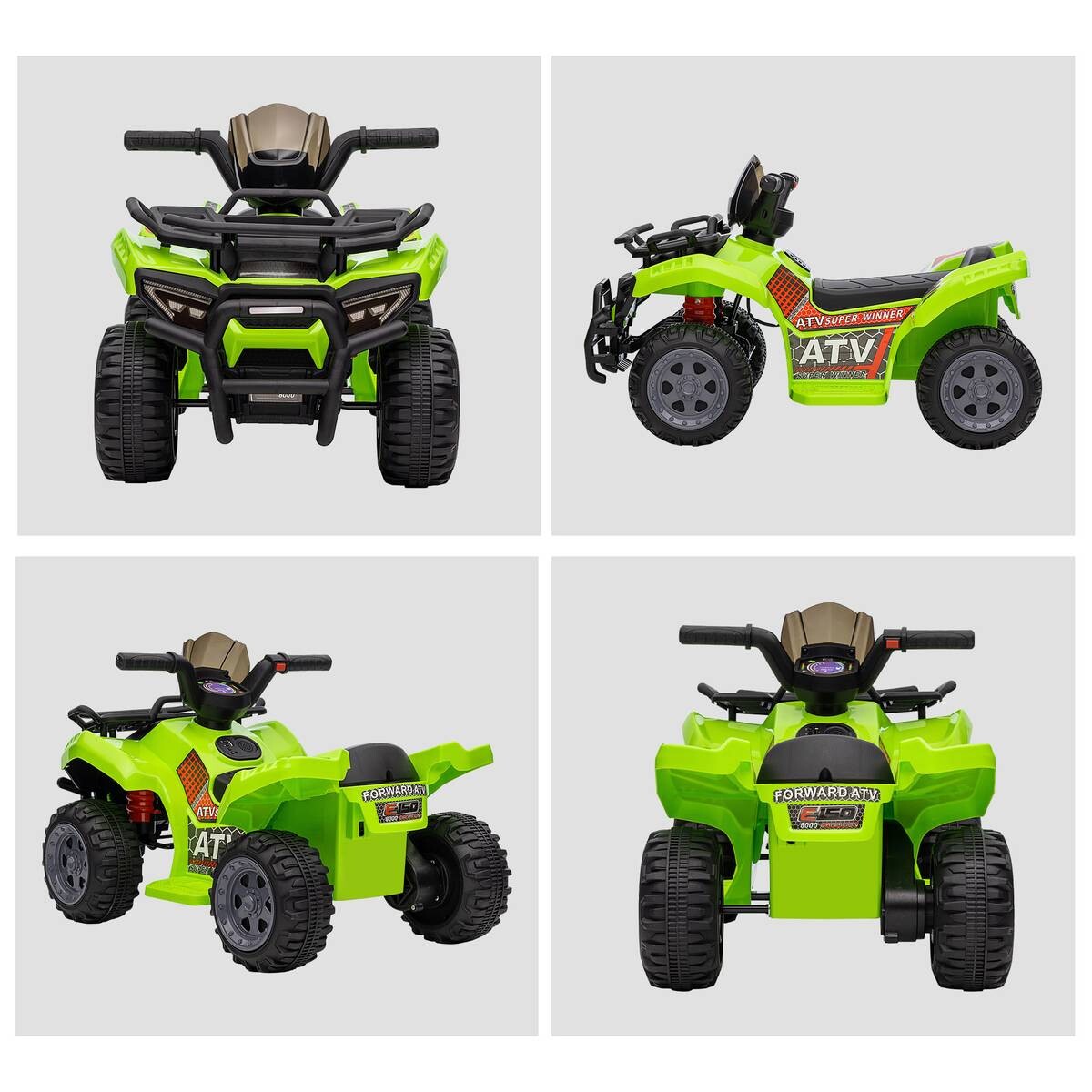 HOMCOM Kinder-Elektroquad grün B/H/L: ca. 44x42x66 cm