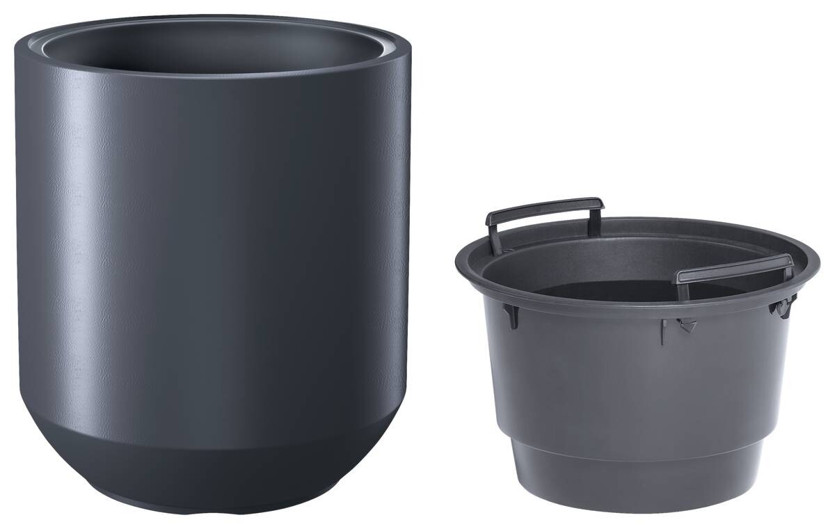 Prosperplast Pflanztopf Heos anthrazit Kunststoff H/D: ca. 44x39 cm