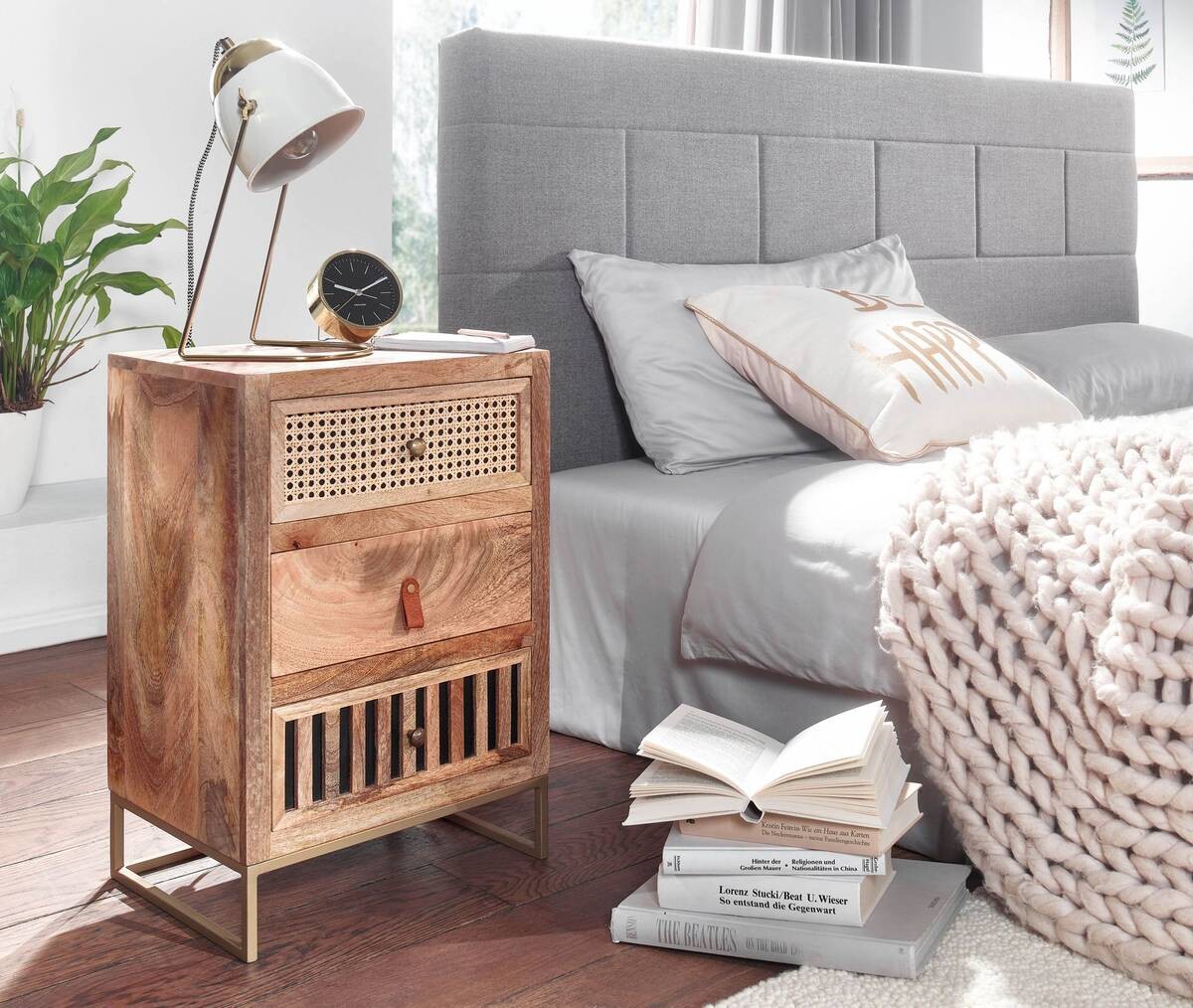 Nachtkonsole braun B/H/T: ca. 40x60x30 cm