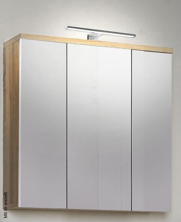 Spiegelschrank Eiche Sonoma Nachbildung B/H/T: ca. 68,6x68,1x20 cm