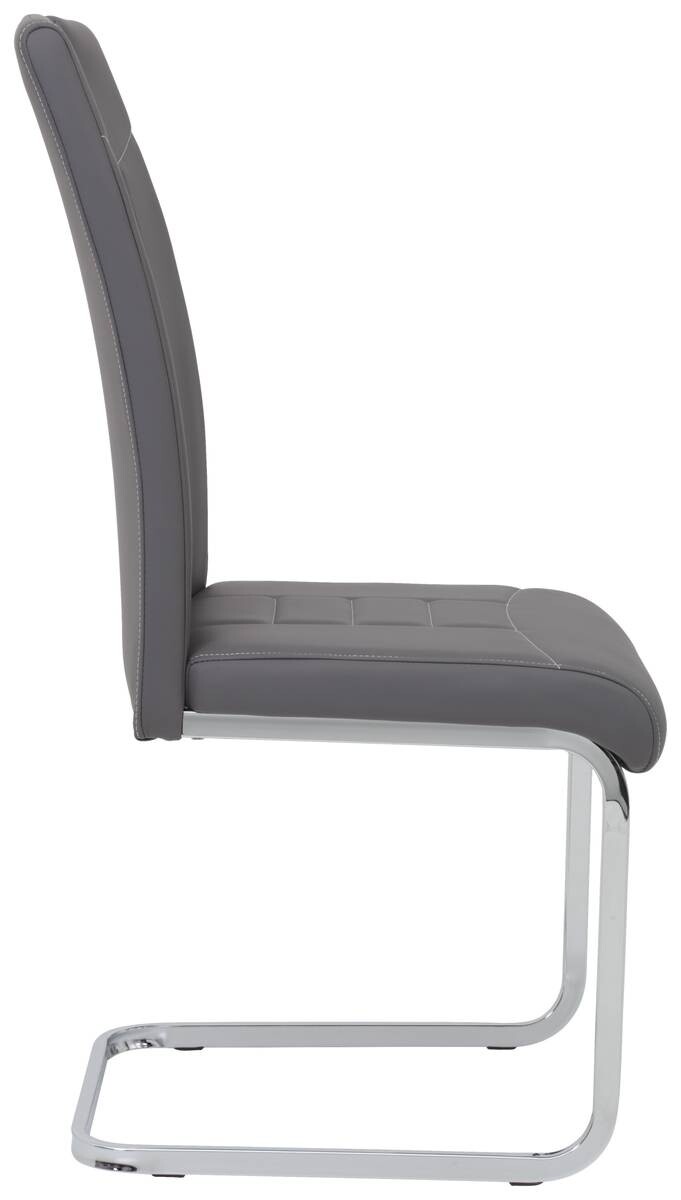 Schwingstuhl Ruby 4er Set grau Kunstleder B/H/T: ca. 44x103x60 cm