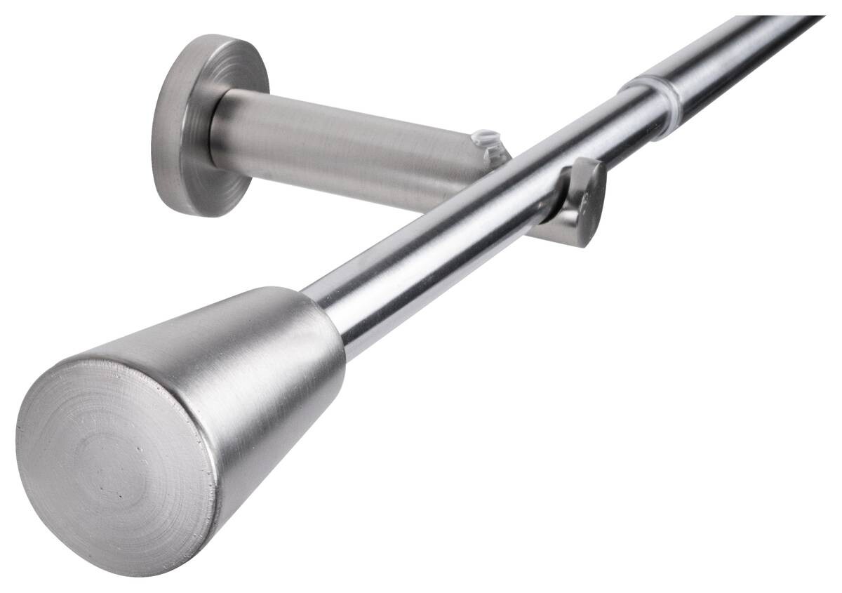 Teleskopgarnitur Mino Edelstahloptik Metall ausziehbar von ca. 100 bis 190 cm 1 Läufe