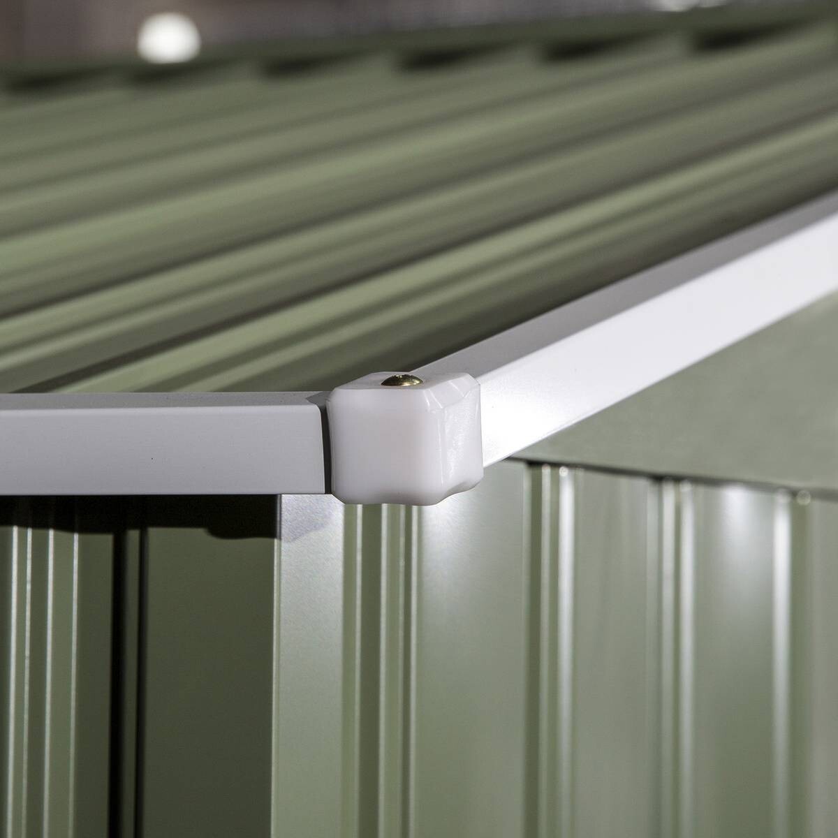 Outsunny Gartenschuppen grau Metall B/H/L: ca. 191x192x277 cm