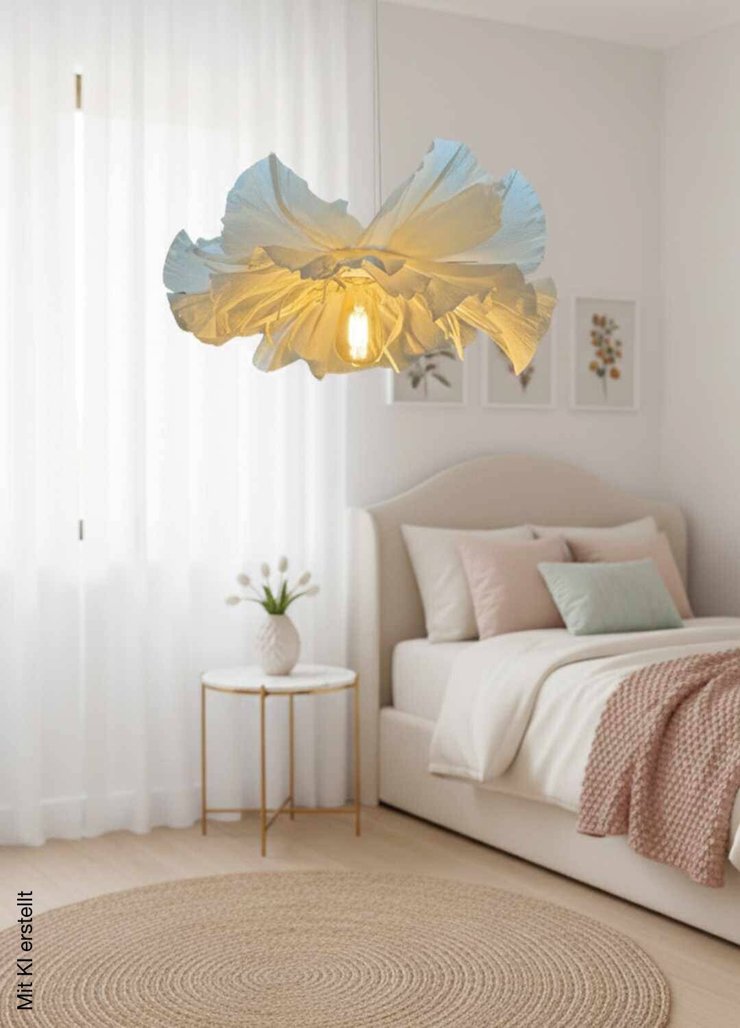Opviq Pendelleuchte weiß Kunststoff B/H/T/L/D: ca. 48x85x48x48x48 cm E27 1 Brennstellen