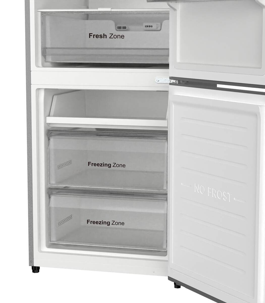 POCOline Kühl-/Gefrierkombination KGK186-405DIXNFD Inox B/H/T: ca. 59,5x185,5x67 cm