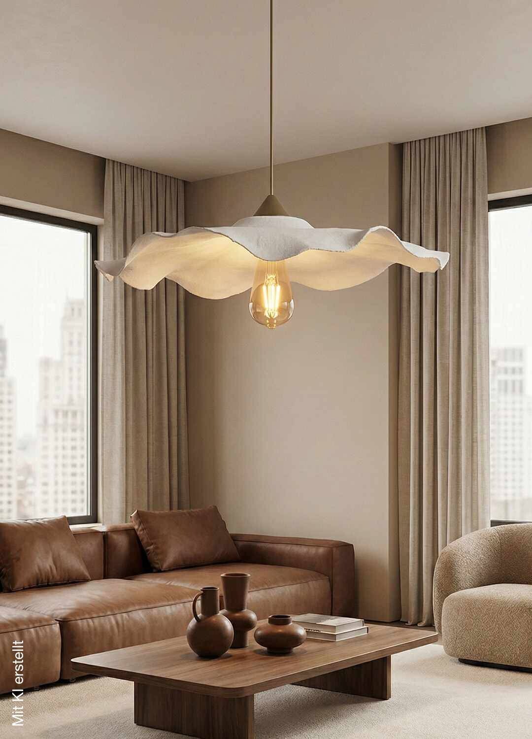 Opviq Pendelleuchte weiß Kunststoff B/H/T/L/D: ca. 58x75x58x58x58 cm E27 1 Brennstellen