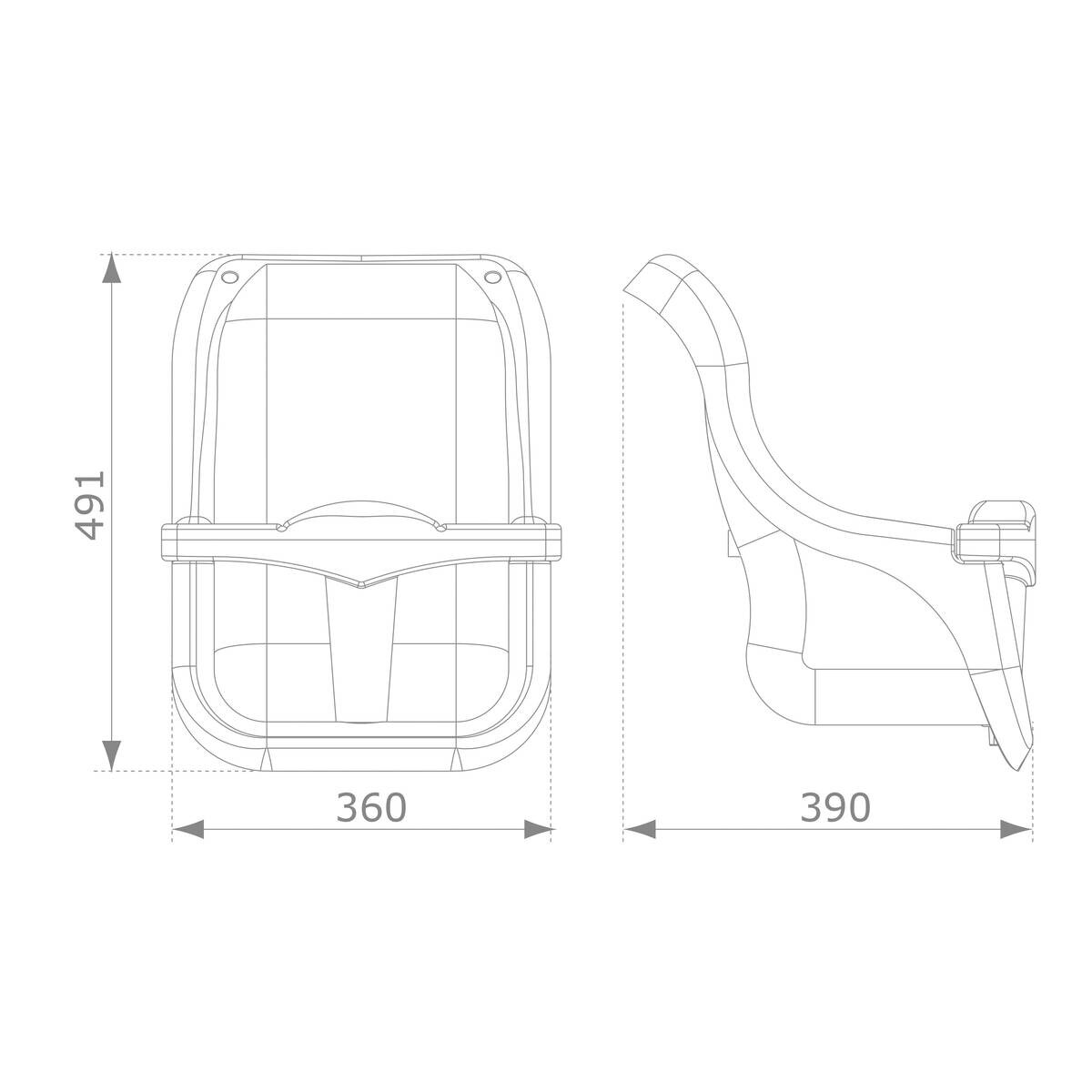 AXI Baby Schaukelsitz grau B/H/L: ca. 36,6x39x49 cm