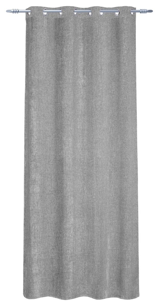Ösenvorhang Kristina silber B/L: ca. 135x245 cm