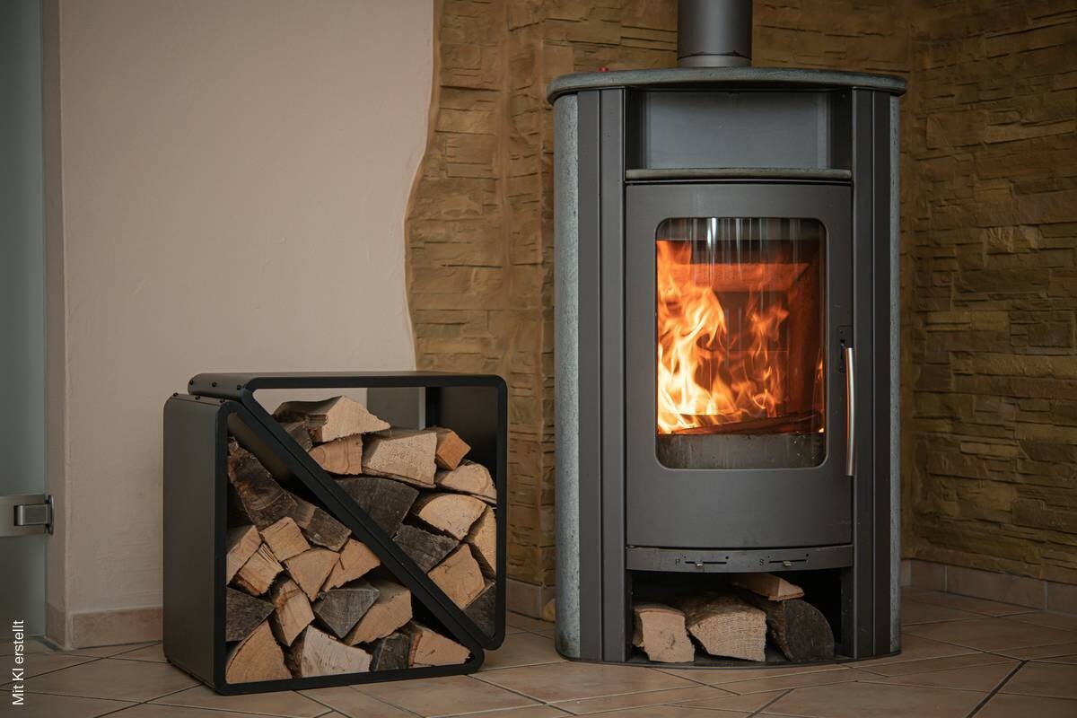 Westmann Kaminholzregal schwarz B/H: ca. 36x56 cm