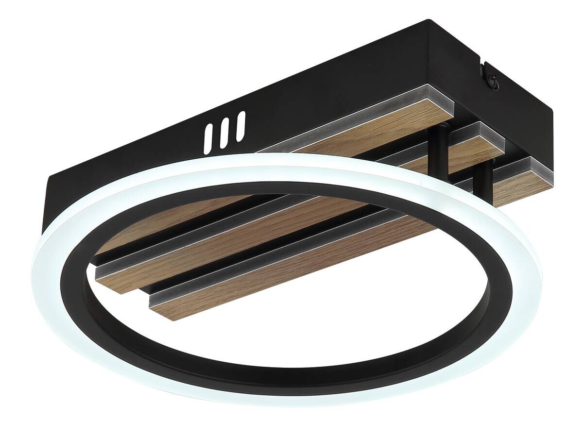 GLOBO Deckenventilator schwarz Kunststoff Metall B/H/L: ca. 30x12x30 cm