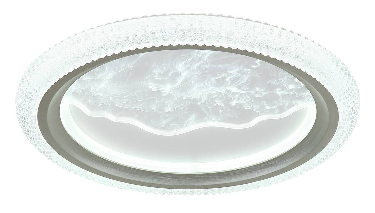 GLOBO LED-Deckenleuchte klar grau Kunststoff Metall H/D: ca. 5,5x39,5 cm 1 Brennstellen