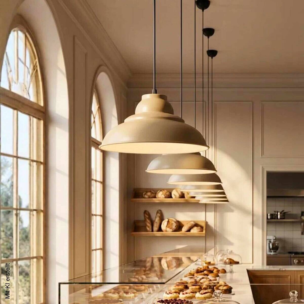 Opviq Pendelleuchte beige B/H/T: ca. 31x100x31 cm E27 1 Brennstellen