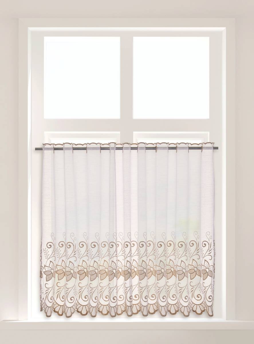 POCOline Scheibengardine Doris weiß B/L: ca. 140x110 cm