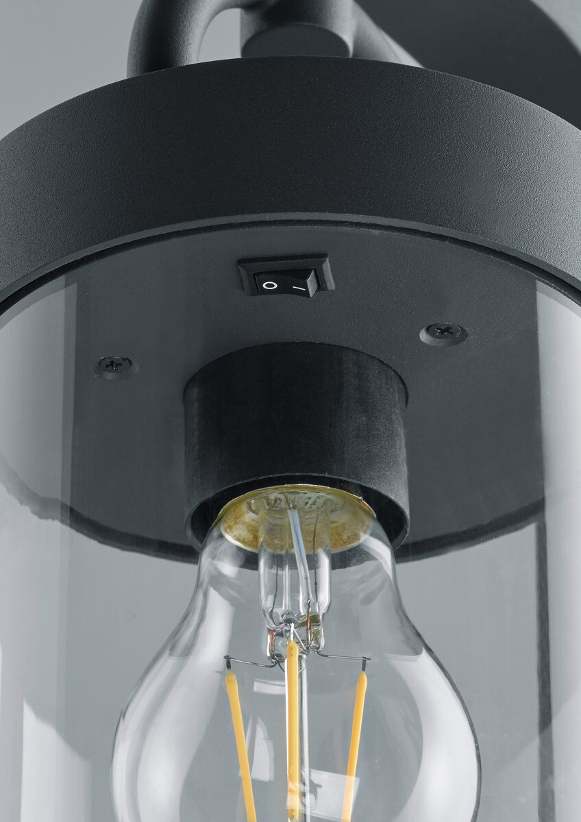 Außenleuchte 404160142 anthrazit klar Aluguss Glas B/H/T: ca. 23x100x21 cm