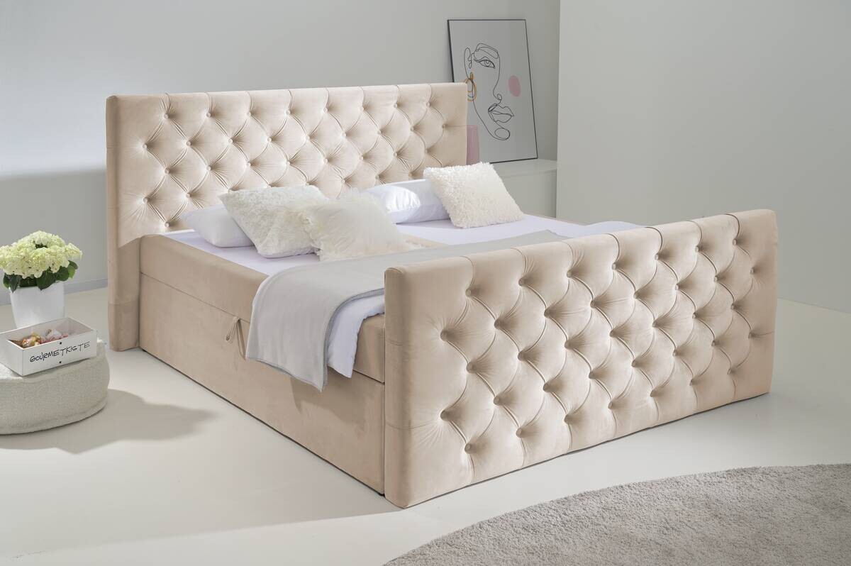 Boxbett Glow creme Liegefläche B/L: ca. 180x200 cm