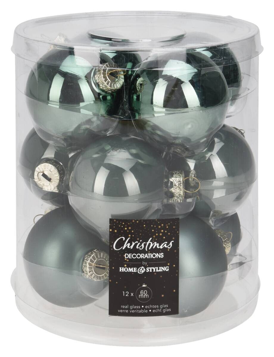 Weihnachtskugel grün D: ca. 6 cm