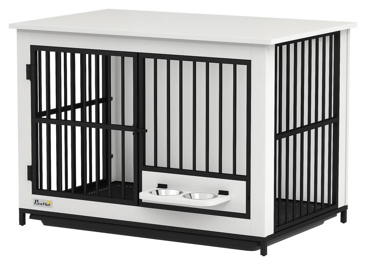 PawHut Hundetreppe weiß Metall B/H/L: ca. 60x68,5x95 cm