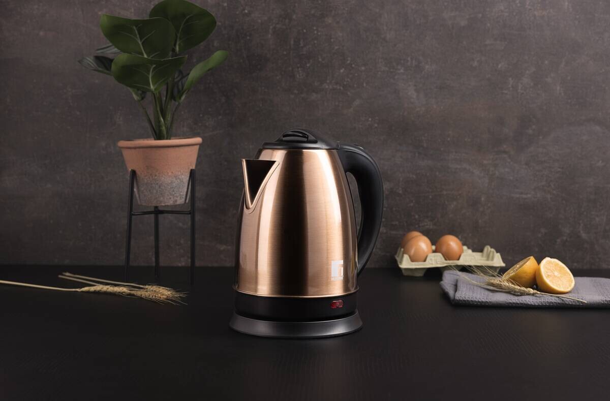 BERGNER Wasserkocher schwarz bronze B/H/L: ca. 18x23,5x21 cm ca. 1,7 l