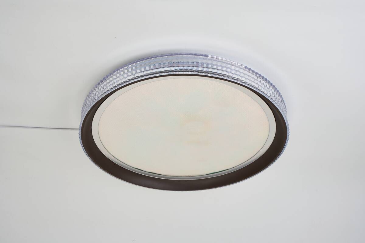 POCOline Deckenleuchte Aliyah weiß braun Metall D: ca. 48,5 cm