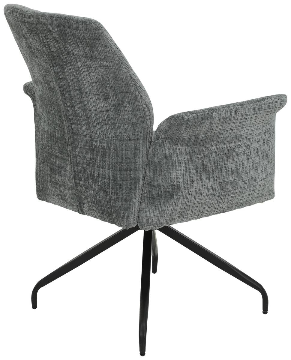 Armlehnstuhl Viktoria, 4er-Set hellgrau Microfaser Webstoff B/H/T: ca. 71x93x68 cm