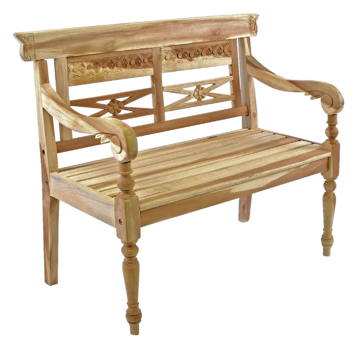 VCM Kinder Gartenbank braun Holz B/H/L: ca. 40x64x80 cm