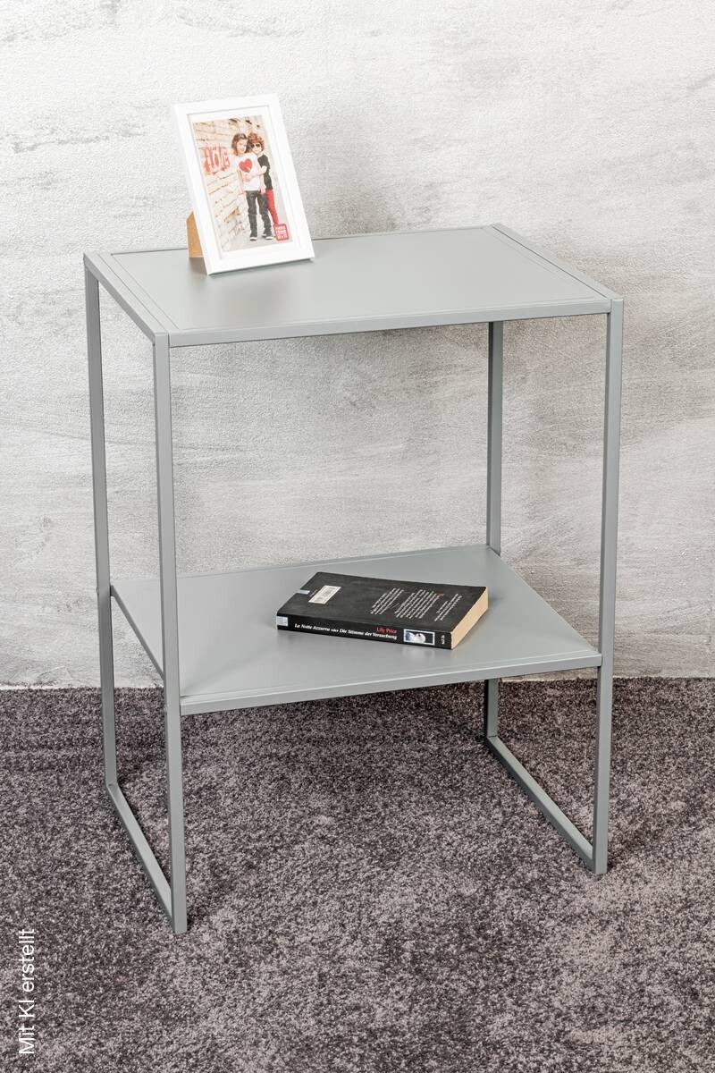 Beistelltisch grau B/H/T: ca. 45x60x35 cm