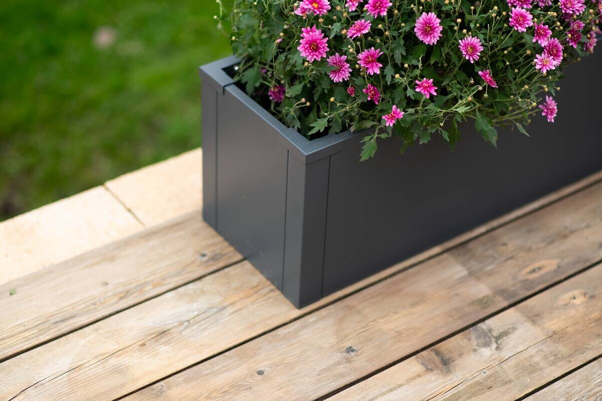 Westmann Pflanzkasten Talus anthrazit Metall B/H/L: ca. 100x27x25 cm