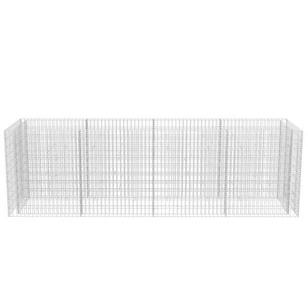 Gabionen-Hochbeet silber Stahl B/H/L: ca. 90x100x360 cm
