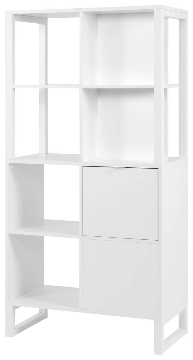 Regal Sumatra weiß Nachbildung B/H/T: ca. 83,5x165x40 cm