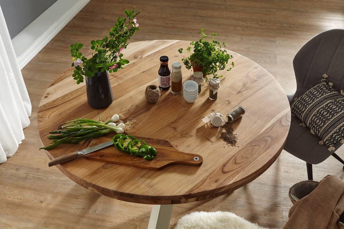 Esstisch natur H/D: ca. 75x120 cm