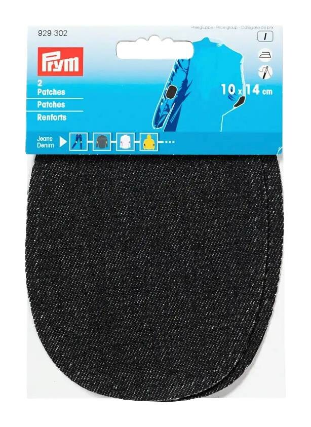 Prym Patches schwarz 100% Baumwolle 2er Pack