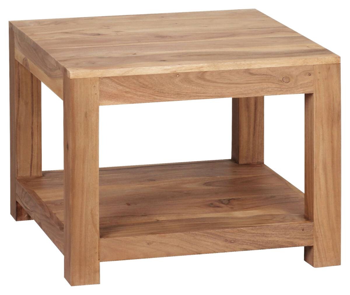 Wohnling Couchtisch natur Akazie B/H/T: ca. 60x45x60 cm