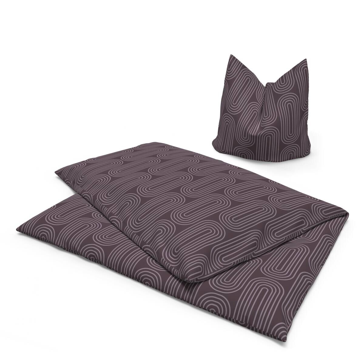 Sensation Microfaser Bettwäsche bordeaux 100% Polyester B/L: ca. 135x200 cm
