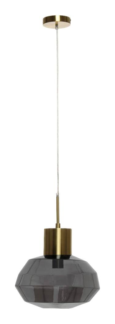 Kayoom Pendelleuchte Vince 125 grau Glas Eisen B/H/L: ca. 32x32x32 cm E27 1 Brennstellen
