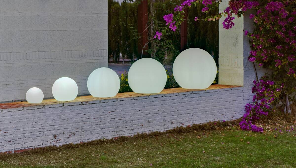 NewGarden LED-Leuchtkugel Buly-50 transparent Polyethylen B/H/L: ca. 50x44x50 cm