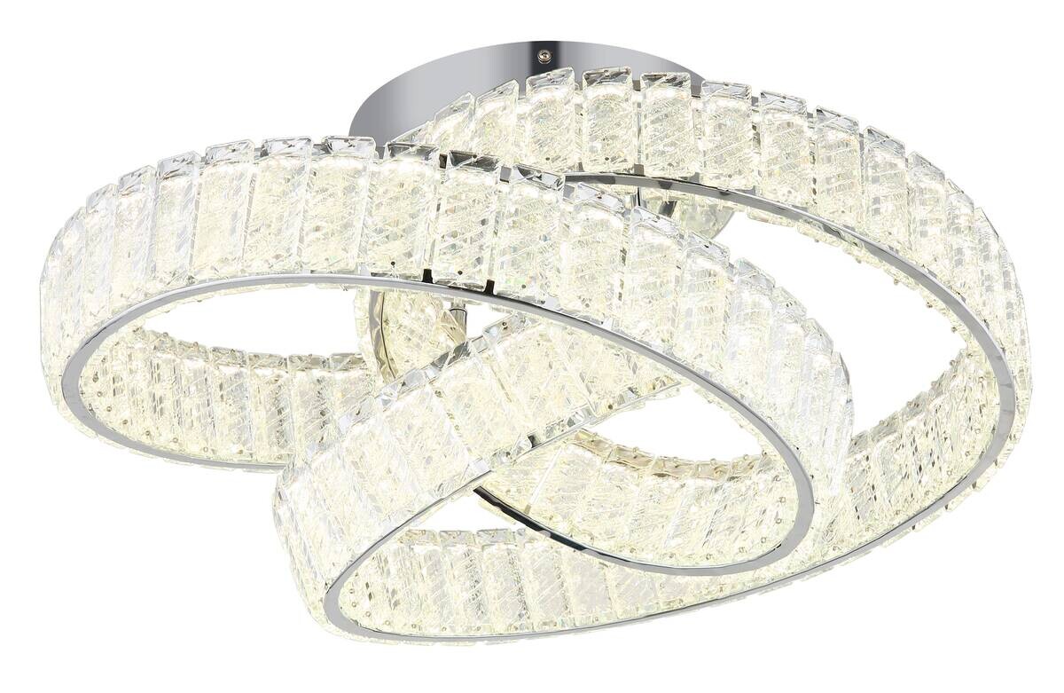 GLOBO Deckenleuchte Chrom klar Metall B/H/D: ca. 47x26x60 cm 1 Brennstellen