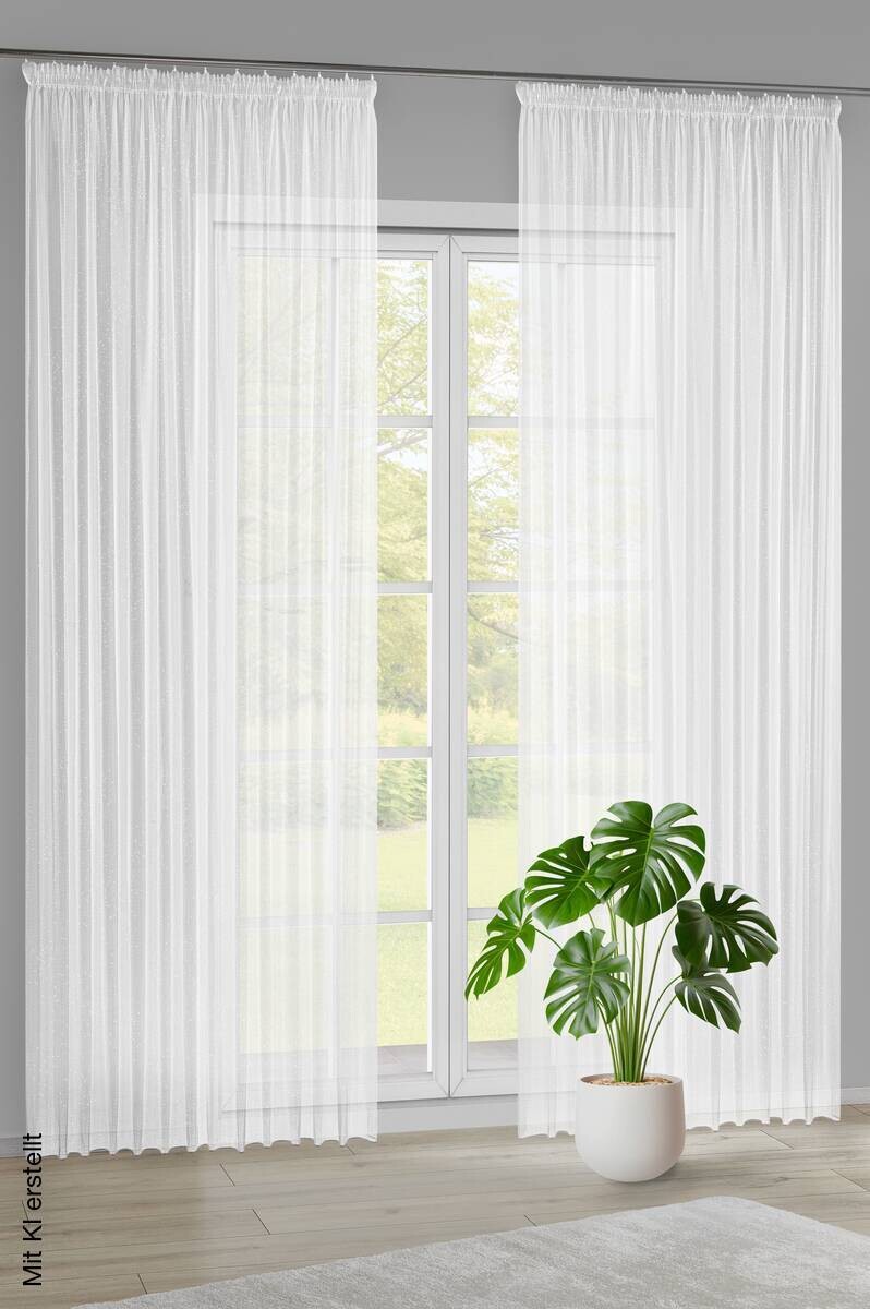 POCOline Fertigstore Glitzer weiß B/L: ca. 300x245 cm
