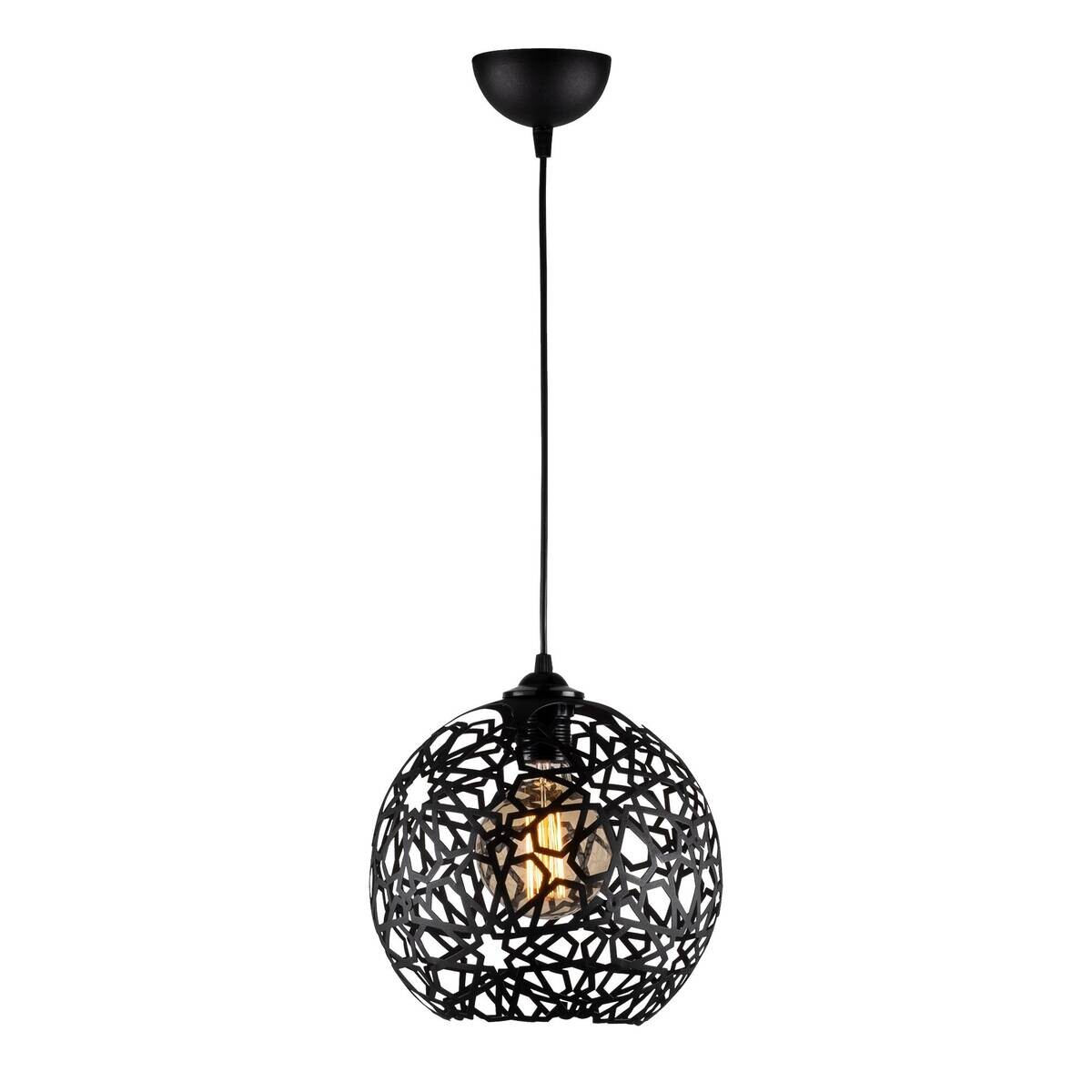 Opviq Pendelleuchte Fellini schwarz Eisen B/H/T/L/D: ca. 25x119x25x25x25 cm E27 1 Brennstellen