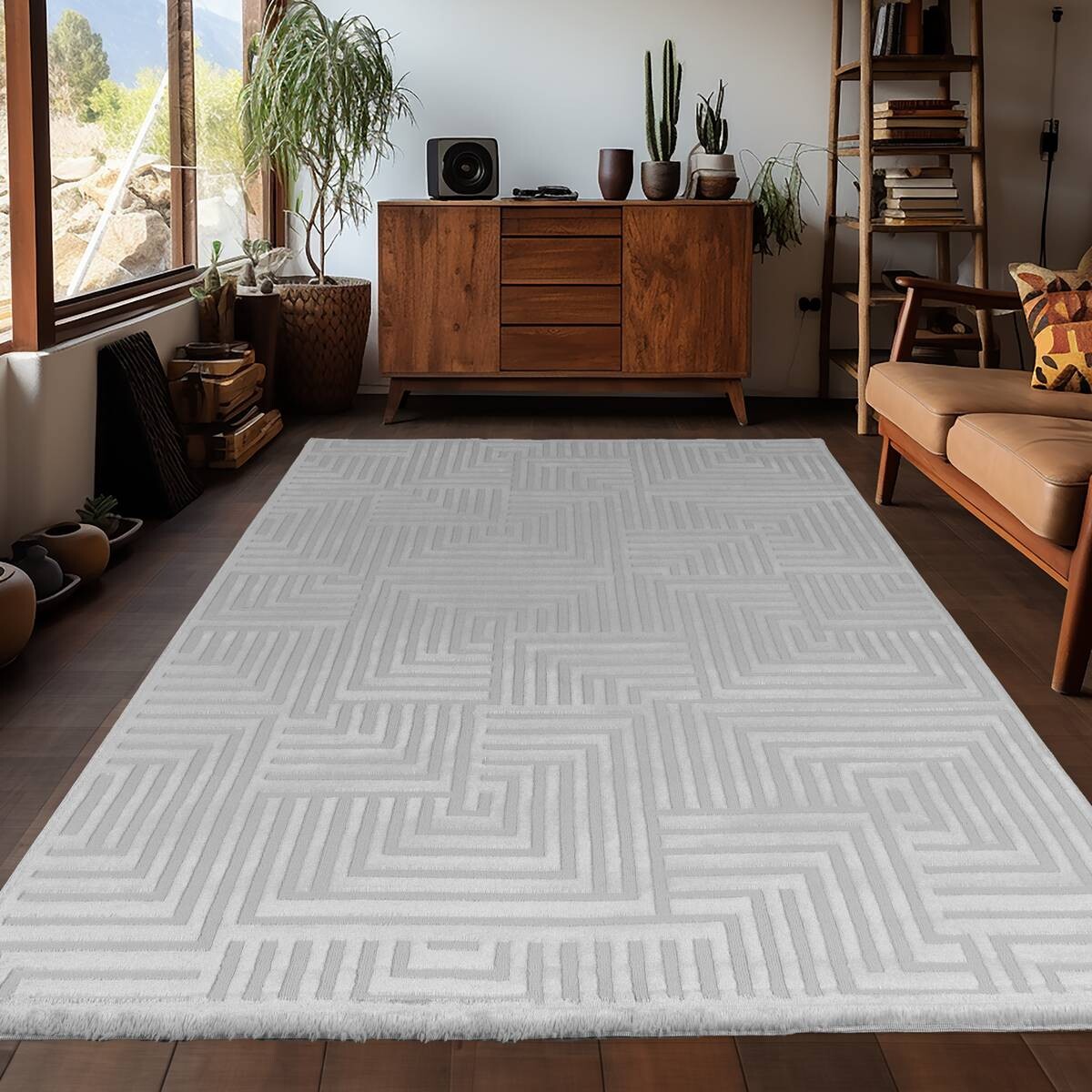 Ayyildiz Teppich SAHARA silber B/L: ca. 140x200 cm