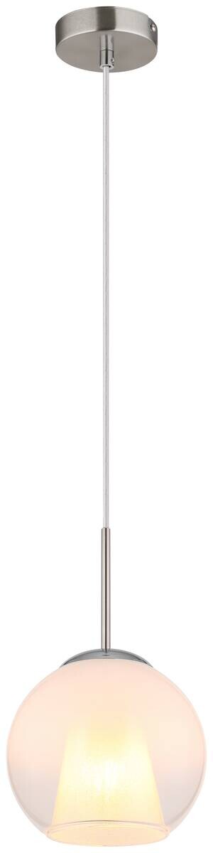 GLOBO Deckenleuchte BARRY 15749NH nickel Opal Metall H/D: ca. 120x20 cm E27 1 Brennstellen
